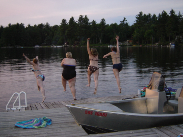 Jumping off the dock in 2006