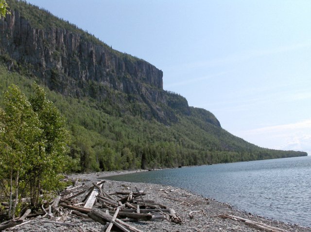 The “feet” of the giant mark Thunder Cape at the tip of the Peninsula